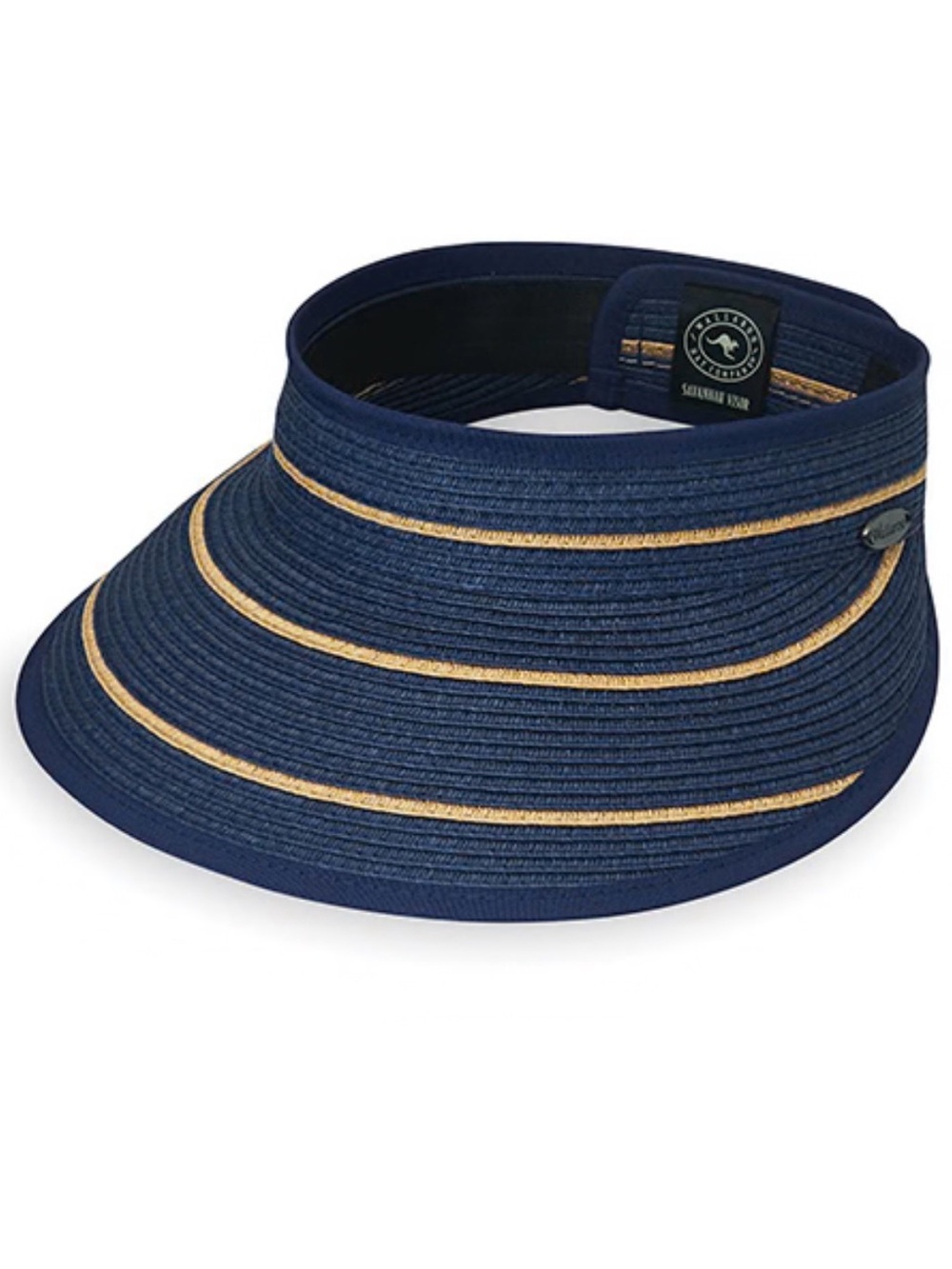 Wallaroo Navy and Camel Savannah Visor - Sun Hat